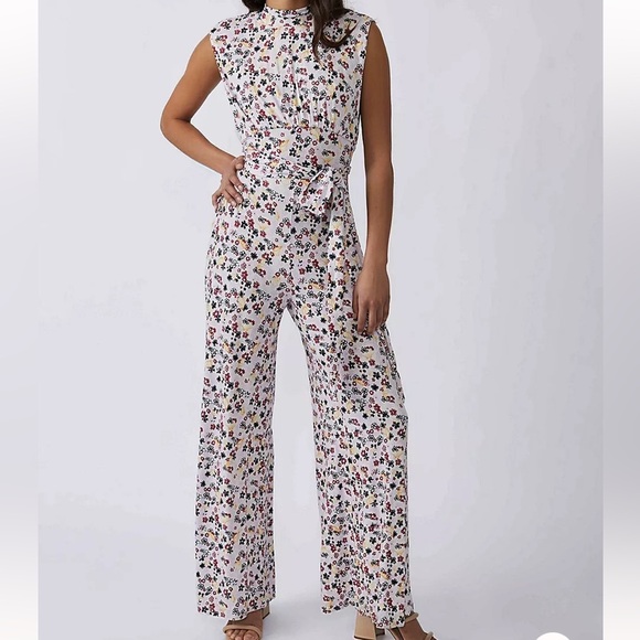 Free People Pants - Free People jumpsuit romper Vibe Check One Piece floral medium stretch boho NEW